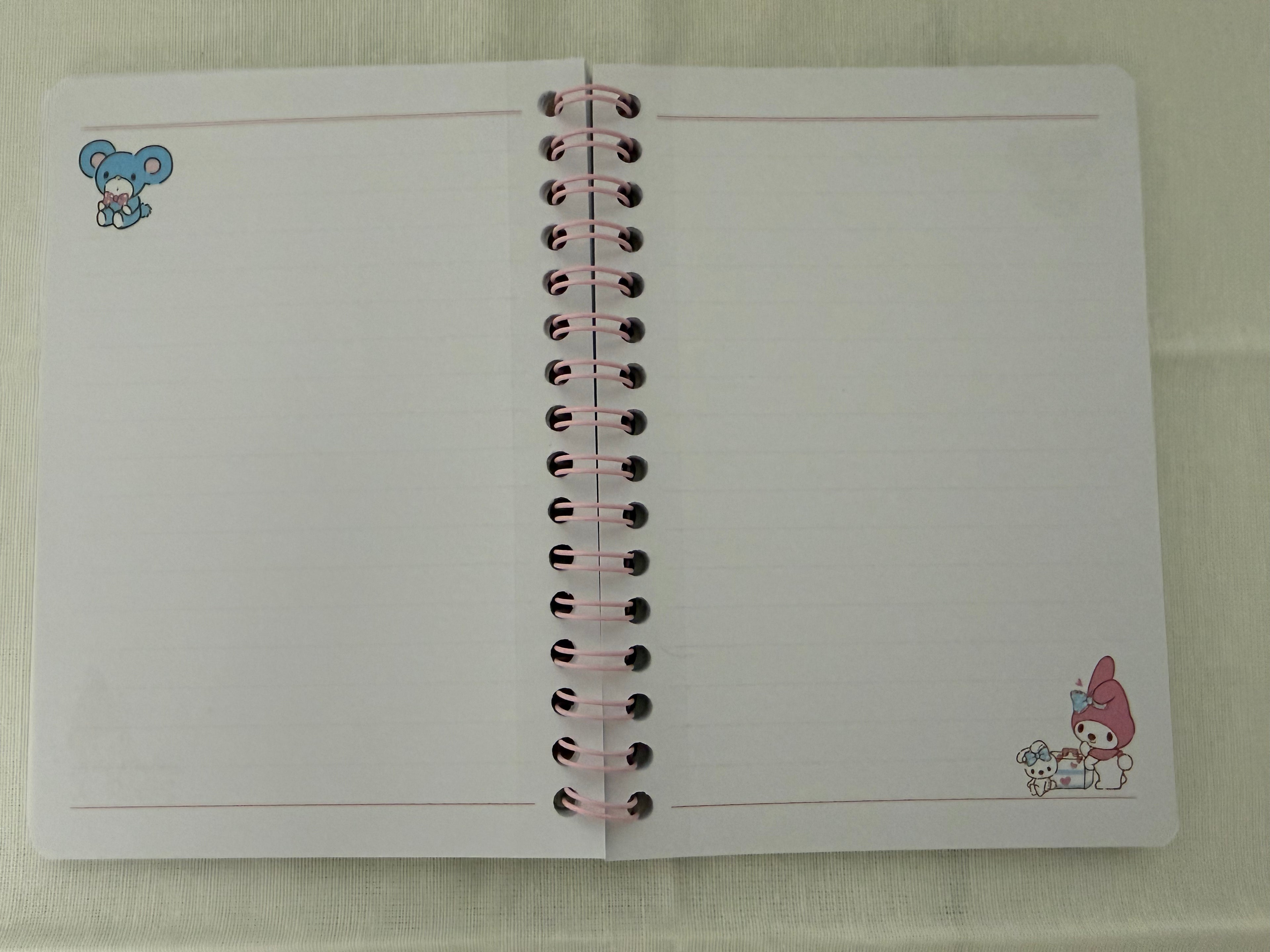 Kawaii Sanrio Character Pastel Spiral Journals – Cute Anime Aesthetic Notebook