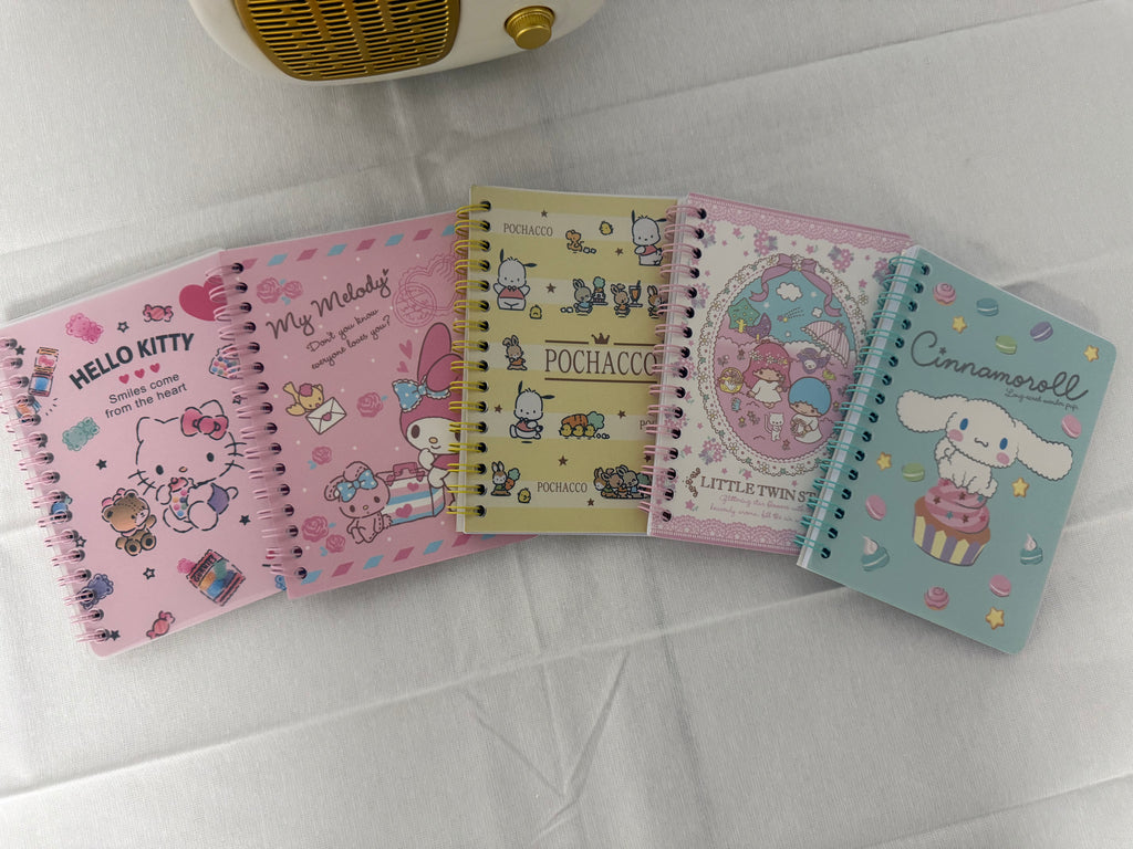 Kawaii Sanrio Character Pastel Spiral Journals – Cute Anime Aesthetic Notebook