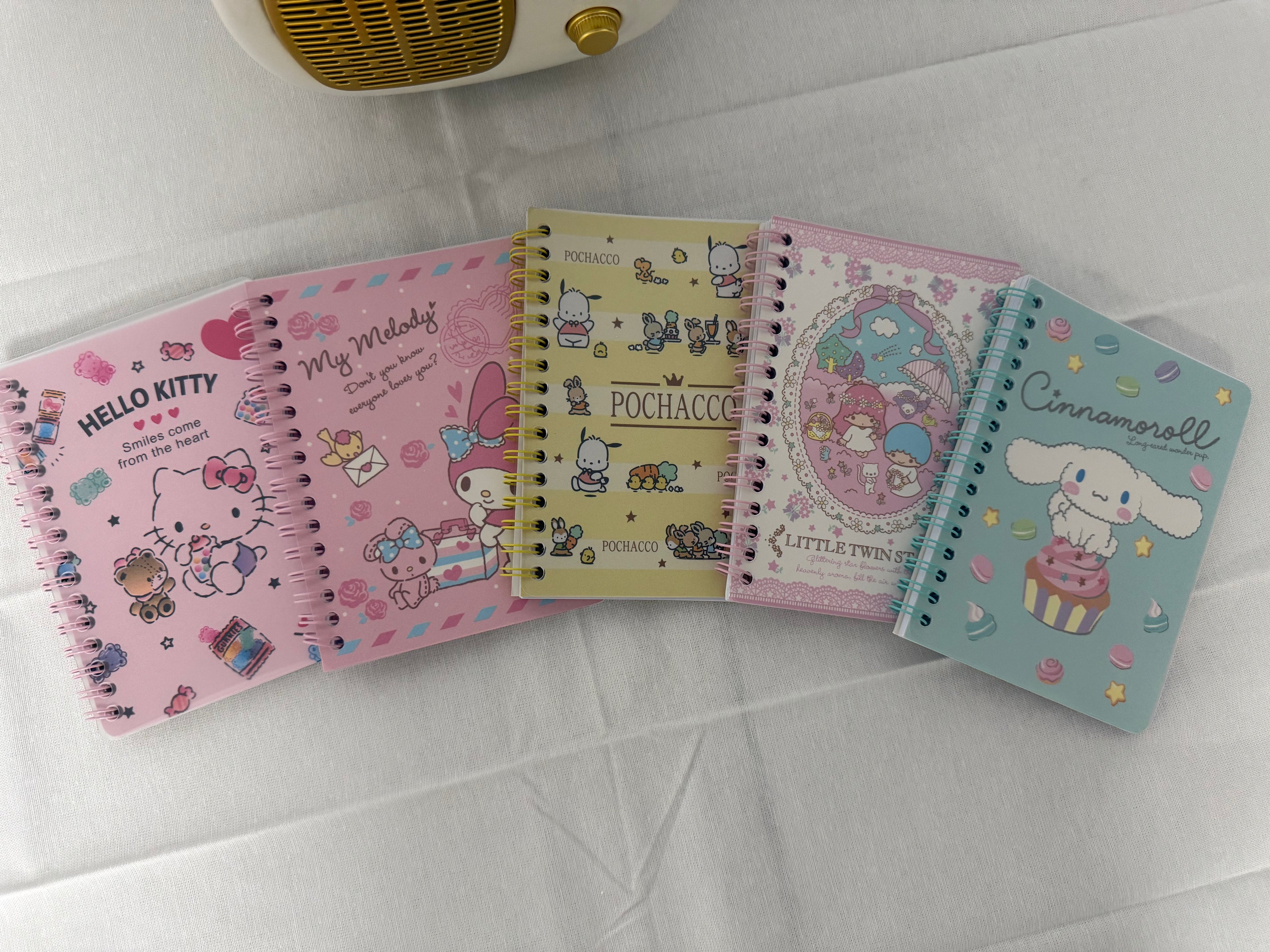 Kawaii Sanrio Character Pastel Spiral Journals – Cute Anime Aesthetic Notebook