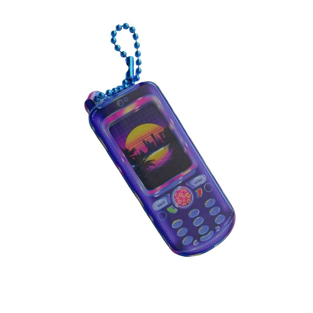 Nakia Skyline Vaporwave 3D Acrylic Keychain - [LIQUIDATION SALE!]