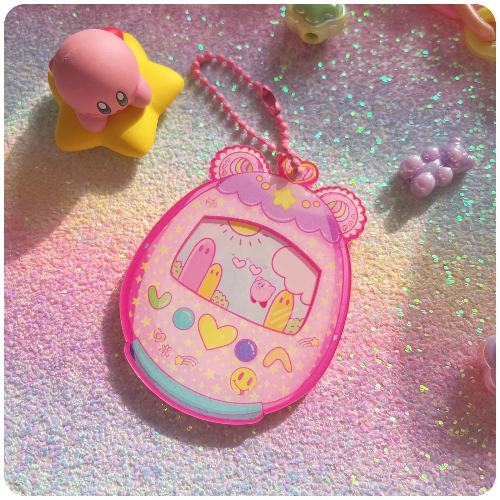 Magic Kirby Dreamland Tamagotchi Kawaii 3D Acrylic Keychain - [FLASH SALE!]