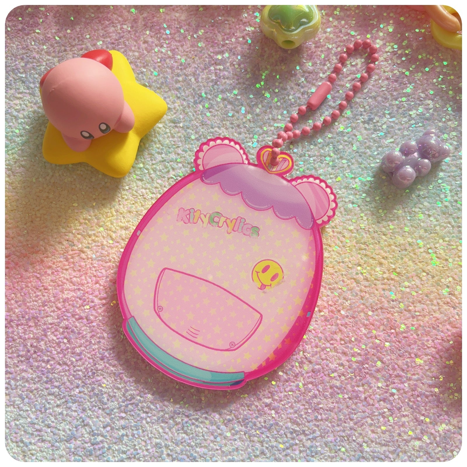 Magic Kirby Dreamland Tamagotchi Kawaii 3D Acrylic Keychain - [FLASH SALE!]