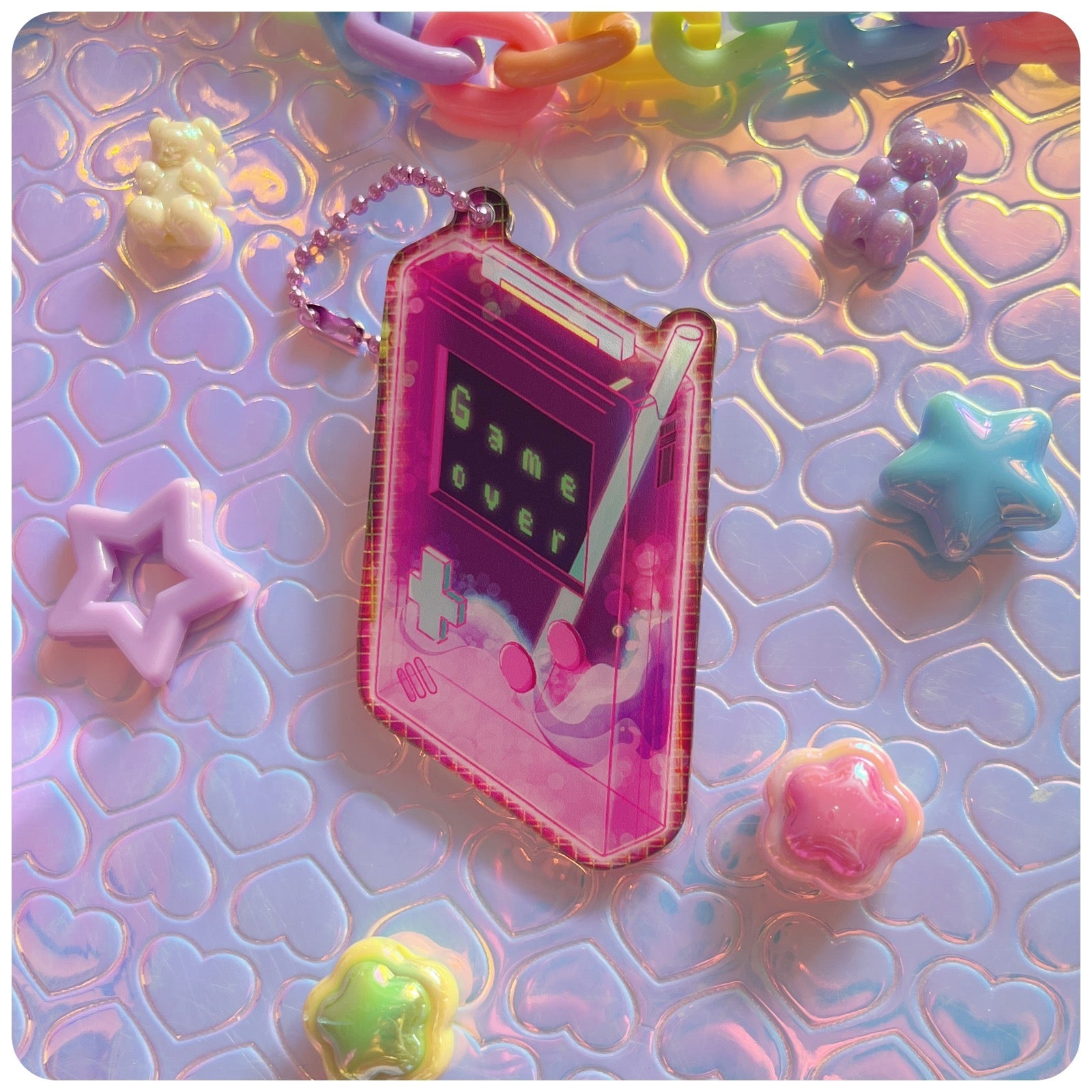 Game Over Z Vaporwave Acrylic Keychain - [LIQUIDATION SALE]