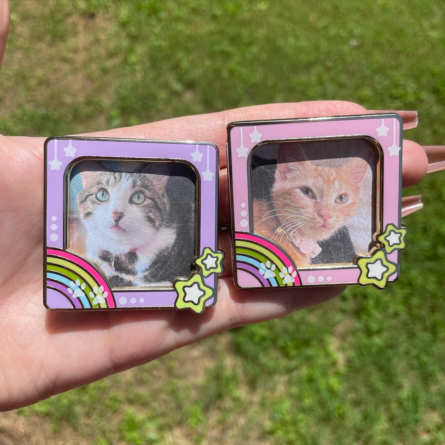 Mini Enamel Photo Frame Pin or Magnet [LIQUIDATION SALE]